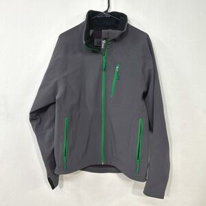 Stoic‎ Gray Softshell Jacket M Outdoor Tech Hiking Layer Gorpcore Zip Pockets